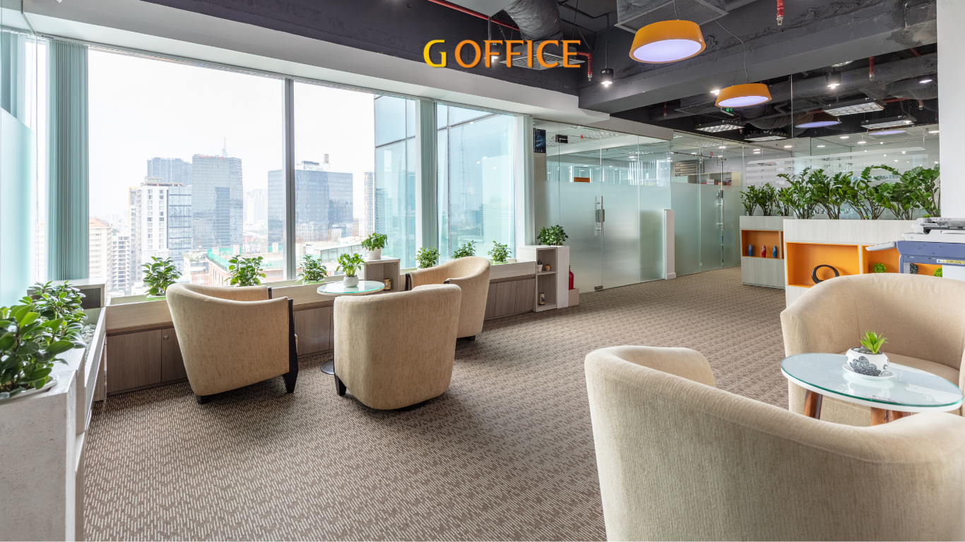 Khu vực sảnh tiếp khách khi doanh nghiệp thuê dịch vụ văn phòng ảo G Office